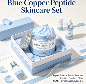 Crème Visage au Peptide de Cuivre Bleu OEM ODM Usine – Extrait Apaisant Doux pour la Peau, Nourrit les Peaux Sensibles, Baume Facial Éclatant Personnalisé - Product Image 5