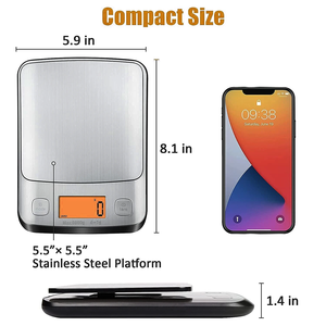 New High Accuracy Digital Electronic Battery Food <b>Weighing</b> <b>Scale</b> Lid Portable Stainless Steel Household Weight Measuring Device - Product Image 5