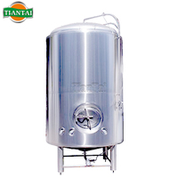 Réservoir de stockage de bière brillante à double enveloppe horizontale en SUS304 de 500 L pour brasserie artisanale