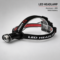Lampe frontale LED rechargeable à 3 modes, zoom réglable, pour camping, randonnée, pêche, chasse, utilisation en extérieur et en cas d'urgence