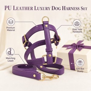 Arnés de Cuero PU de Lujo para Perros Pequeños y Cachorros, Venta al por Mayor de Fábrica, Acolchado Suave, Duradero, a Prueba de Escapes, Cómodo - Product Image 3