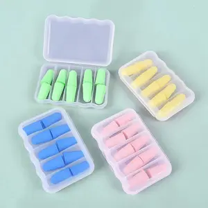 5 Pairs Memory Foam Ear Plugs Disposable Ear Plugs For Sleeping Noise Canceling