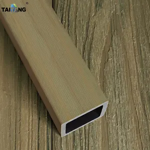 150*50 PVC WPC Ống gỗ nhựa composite Trần WPC ngoài trời hình ống cột