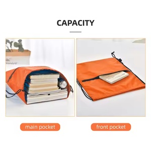 High Quality Waterproof Polyester Zip <b>Drawstring</b> Bag Can Be Customised logo Sports <b>Drawstring</b> <b>Backpacks</b> - Product Image 2