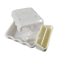 Connecteur OBD SETOCONT blanc ST-SOH-011 avec bornes mâles plaquées or 16 broches, couvercle OBDII, boîtier OBD2