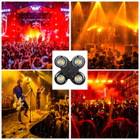 SHTX Prix de gros 4x100W IP65 Éclairage COB étanche pour public, pour scène, mariage, extérieur, projecteur LED COB à 4 yeux pour public