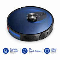 Robot aspirateur et serpillière intelligent 3-en-1 OEM avec navigation LDS, 2000PA, pour sols secs et humides