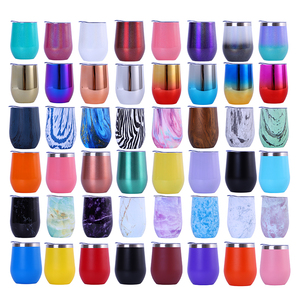 Tasse à café isolée en forme d'oeuf avec revêtement en poudre en acier inoxydable 304 à double paroi de 12oz en option avec logo personnalisé - Product Image 5