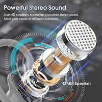Écouteurs sans fil Bluetooth 5.3, écouteurs sportifs 75H avec écouteurs sans fil intra-auriculaires, crochets d'oreille, basses, écouteurs Bluetooth