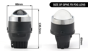 GPNE F9 Nuevo 12V 3 Pulgadas Bi LED Lente Proyector Luces antiniebla Amarillo Blanco para automóvil - Product Image 5