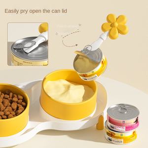 Mangkuk ganda keramik kucing dan anjing, mangkuk air dan makanan hewan peliharaan dengan perlindungan anti-ujung mangkuk kucing tulang belakang tengkuk - Product Image 4