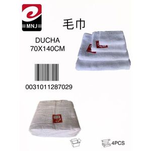 Mnj Bath Towel 70x140 Cm White Cotton Ducha Towel Set 4Pcs - Product Image 1
