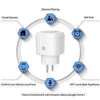 Stock Mini enchufe inteligente con medición de potencia Alexa y Google Home Control de voz Tuya WiFi enchufe inteligente para EE. UU. Reino Unido UE