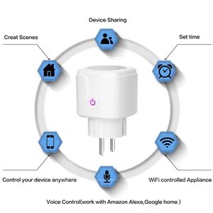 Stock Mini prise intelligente avec mesure de puissance Alexa et Google Home Contrôle vocal Tuya WiFi Smart Plug pour US UK EU - Product Image 4