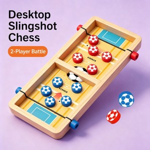 Jeu de football de table en bois 2 joueurs, jeu de combat à disques élastiques, pour fêtes de famille et enfants, usage intérieur, CE CPC, vente en gros, OEM, personnalisé - Product Image 4