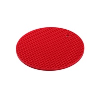 Sous-plat carré en silicone au design moderne 17x17cm, épaisseur 2mm, tapis de cuisine écologique