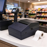 Printer Label Barcode Thermal Mini Genggam 58mm 2 Inci dengan Pencetakan Hitam Putih untuk Supermarket Ekspres