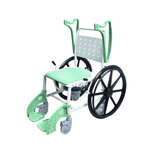<b>Commode</b> <b>Chair</b> With Wheels Fluorescent Green Mobile Shower <b>Chair</b> For Elderly Rehabilitation Equipment - Product Image 5