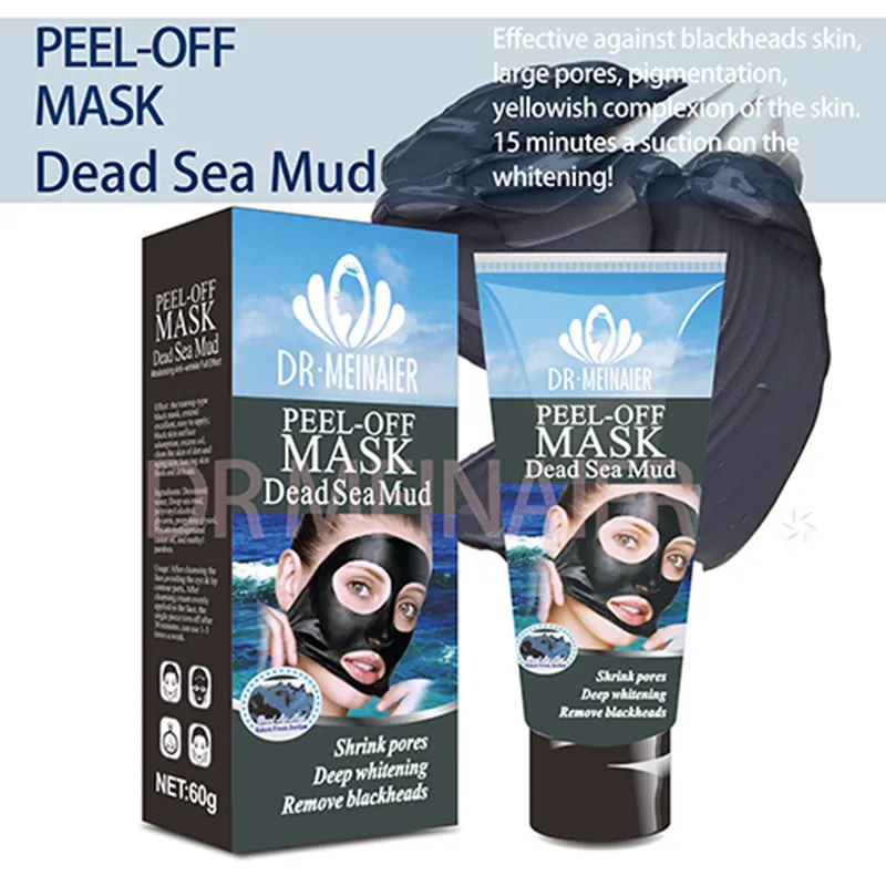 120g & 60g Poren Reinigung Kollagen Holzkohle Toten Meer Gesichts maske Gesichts Mitesser Nase Peel Off Black Mask