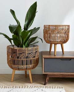 <span class=keywords><strong>Support</strong></span> <span class=keywords><strong>de</strong></span> plante en rotin tressé avec pieds en bois, <span class=keywords><strong>support</strong></span> <span class=keywords><strong>de</strong></span> pot <span class=keywords><strong>de</strong></span> fleurs bohème pour l'intérieur et l'<span class=keywords><strong>extérieur</strong></span>, décoration <span class=keywords><strong>de</strong></span> jardin, 3 tailles - Product Image 3