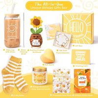 Coffret Cadeau Unique et Inspirant pour Anniversaire, Remise en Forme, Fleur de Tournesol, Soleil, Sœur, Amie, Maman