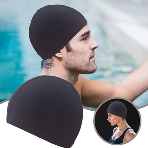 Accessoires de natation adultes hommes/femmes haute élastique imperméable PU <span class=keywords><strong>tissu</strong></span> protéger les oreilles cheveux longs sport natation <span class=keywords><strong>piscine</strong></span> chapeau <span class=keywords><strong>bonnet</strong></span> de bain - Product Image 3