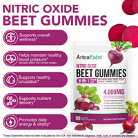 ArtoaLabs Gummies de Betterave Naturelle Sans Sucre – Soutien Nutritionnel, Extrait de Betterave, Complément pour le Bien-être Général