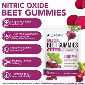 Artoalabs đường miễn phí tự nhiên củ cải đường Gummies dinh dưỡng hỗ trợ củ cải gốc chiết xuất bổ sung củ cải đường Gummies cho sức khỏe tổng thể - Product Image 2