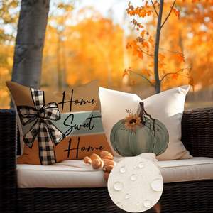 RABUSOFA Fall <b>Outdoor</b> Waterproof 18x18 Inch Set 4 Decorative <b>Throw</b> Pillowcases Thanksgiving Decorations for Patio Decorative - Product Image 2