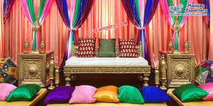Muslim Wedding Embroidered Mehraab Backdrop <b>Curtains</b> Punjabi Wedding Embroidered <b>Curtains</b> Indian Wedding Arc Style <b>Curtains</b> - Product Image 3