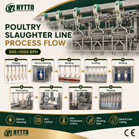 Ligne d'abattage de volailles CE 1000BPH prête à l'emploi pour une production instantanée, équipement d'abattage de poulets, ligne Plug & Play