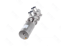 Vanne d'inversion pneumatique à trois voies de soudage sanitaire en acier inoxydable 304 à installation rapide avec bague d'étanchéité