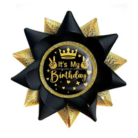OKAY Badges Boutons Faits Main Joyeux Anniversaire, Décoration Ruban Rosette pour Filles, Garçons, Femmes