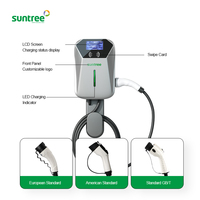 Nouveauté : Chargeur de véhicule électrique AC Type 2 avec fonction DLB, contrôle par application OCPP, certifié CE, 230V/380V 32A 7KW 11KW 22KW