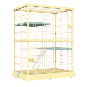 Nouvelle vente chaude de maisons pour animaux de compagnie en acier inoxydable de haute qualité couleur vive trois couches grande maison pour animaux de compagnie <span class=keywords><strong>Cage</strong></span> intérieure pour chat - Product Image 2
