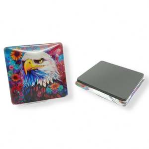 Aimants de réfrigérateur décoratifs en verre 3D en cristal pour cadeaux souvenirs d'anniversaire de pays, vente en gros - Product Image 3