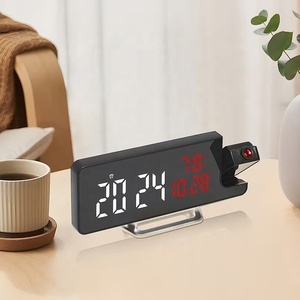 Reloj <span class=keywords><strong>Despertador</strong></span> LED de Diseño Moderno para Niños, Proyecciones, Movimiento Electrónico, Superficie Digital, Calendario, Espejo, Temperatura para Dormitorio - Product Image 6