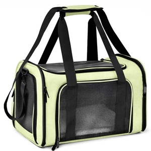 Sac de transport pliable pour animaux de compagnie, approuvé par les compagnies aériennes pour les petits chiens et <span class=keywords><strong>chats</strong></span>, imperméable (convient aux sorties et aux voyages <span class=keywords><strong>en</strong></span> <span class=keywords><strong>voiture</strong></span>) - Product Image 1
