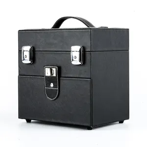 Glary caixa de transporte de alta qualidade para unhas, caixa organizadora com espelho, ferramenta portátil para unhas, atacado, caixa de esmalte