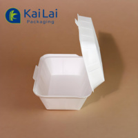 Emballage alimentaire jetable en papier kraft biodégradable, boîte à emporter, boîte à clapet en papier, contenants alimentaires à emporter, personnalisable