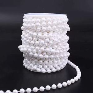 Cuentas de Perlas de ABS al por Mayor de 6 mm, 8 mm, 10 mm, Rollo de Cadena de Perlas Blancas/Crema para la Fabricación de Joyas - Product Image 4