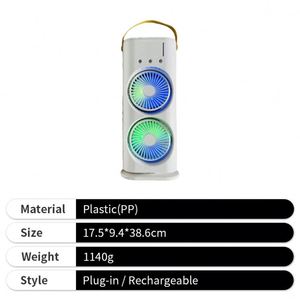 2025 White Oscillating Desktop <b>Mist</b> Usb Rechargeable Large-Capacity Water Tank Fan for Office - Product Image 3