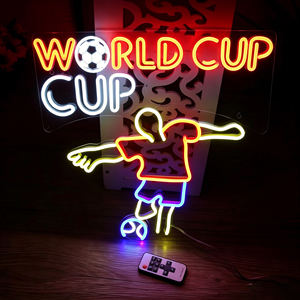 Customized sports <b>ball</b>-themed neon <b>LED</b> acrylic wall lamp, suitable for soccer-themed clubs. - Product Image 3