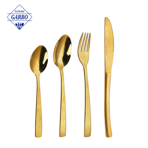 New Arrival Wedding gương kim loại bạc muỗng và Ngã Ba ăn dao kéo <span class=keywords><strong>Set</strong></span> thép không gỉ vàng Flatware <span class=keywords><strong>Set</strong></span> - Product Image 6