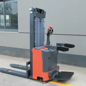 Cl15e Volledig Elektrische Reach Stacker Heftruck Stand-On Wiel Pallet Truck Met Vouwpedaal