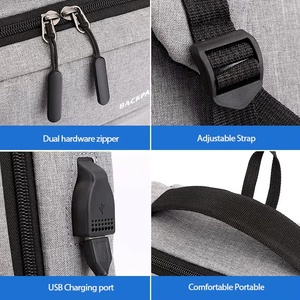 Factory Promotional Unisex Computer Bag Waterproof Laptop <b>Backpack</b> Shoulder <b>Strap</b> Oxford Material USB Anti-Theft Feature - Product Image 5