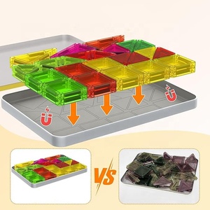 Boîte en métal personnalisée avec logo, livraison rapide, étui rectangulaire en métal pour blocs de construction magnétiques portables, emballage pour ensemble de <span class=keywords><strong>voyage</strong></span> - Product Image 4