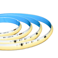 Bande LED COB AC220V 480 LED/m 8mm 8W/m Blanc réglable 2700K-6500K CRI90 Haute tension à alimentation directe Sans points Flexible Lumière COB