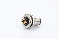 Connecteur M12 circulaire à code K, étanche, montage sur panneau frontal, cloison étanche, code A B C D, 3p 4p 5p 8p 12p 17p, conversion IP67 IP68