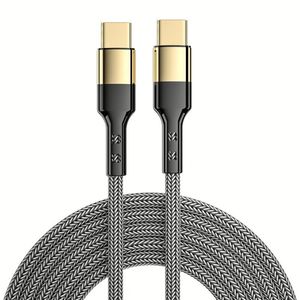 High Speed PD 60W QC 3A Fast Charging Nylon Gold-plated Usb c <b>Cable</b> Type c to Type c Charging <b>Cable</b> for Mobile Phone Laptop - Product Image 6